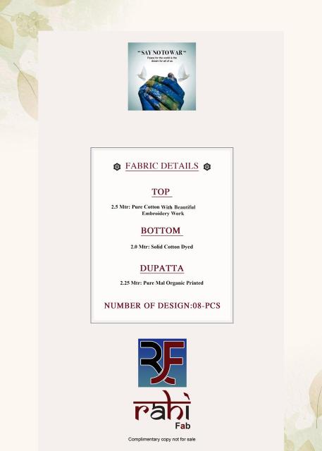 Rahi fab ruhani vol 1 wholesale ladies dress material suppliers in hyderabad
